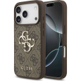 Guess PU 4G Metal Logo kryt iPhone 17 Pro hnědý