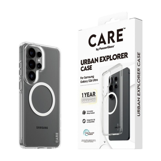 PanzerGlass® CARE Urban Qi kryt Samsung Galaxy S26 Ultra čirý/bílý
