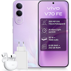 Vivo V70 FE 8/256GB fialový + sada příslušenství