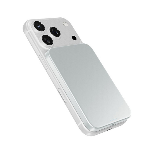 iWant by Epico UltraPack Qi2 Slim 5000mAh hliníková Mag+ bezdrátová powerbanka stříbrná