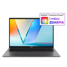 ASUS NTB Vivobook S 16 (M3607GA-OLED011W), AI 7 445, 16" 1920x1200, 16GB, 512GB SSD, Radeon, W11 Home, Matte Gray