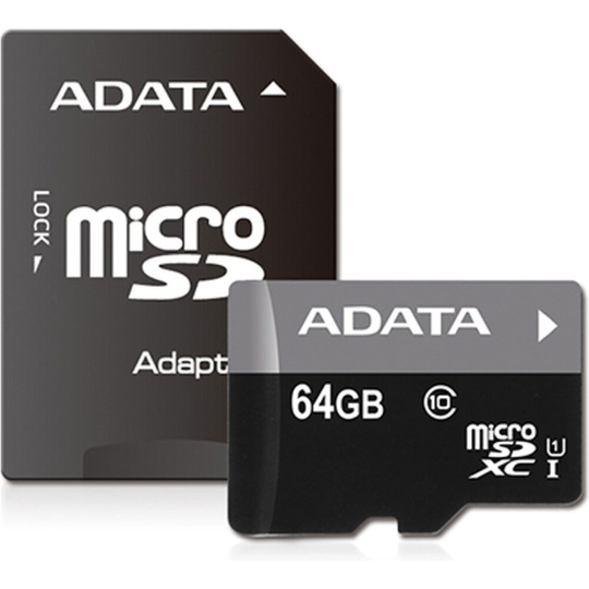 ADATA MicroSDXC karta 64GB Premier UHS-I Class 10 + SD adaptér