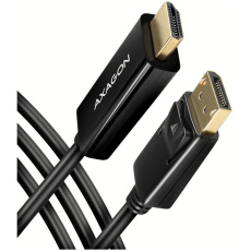 AXAGON DisplayPort - HDMI 1.4 kabel 1.8m černý