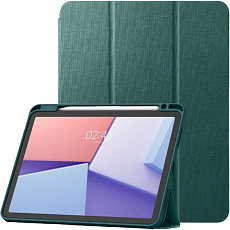 Spigen Urban Fit flipové pouzdro iPad Pro 13" 2025 tmavě zelené