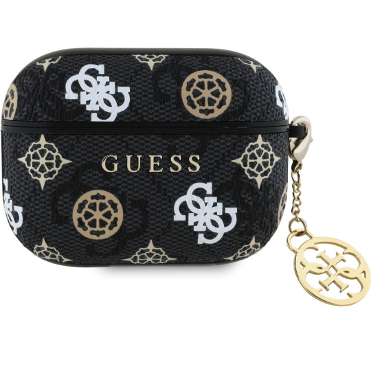 Guess PU 4G Peony Charm pouzdro pro AirPods Pro černé