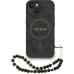 Guess PU Leather 4G Colored Ring Strap MagSafe kryt iPhone 15 černý