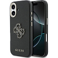Guess PU Resin Logo kryt iPhone 17 černý