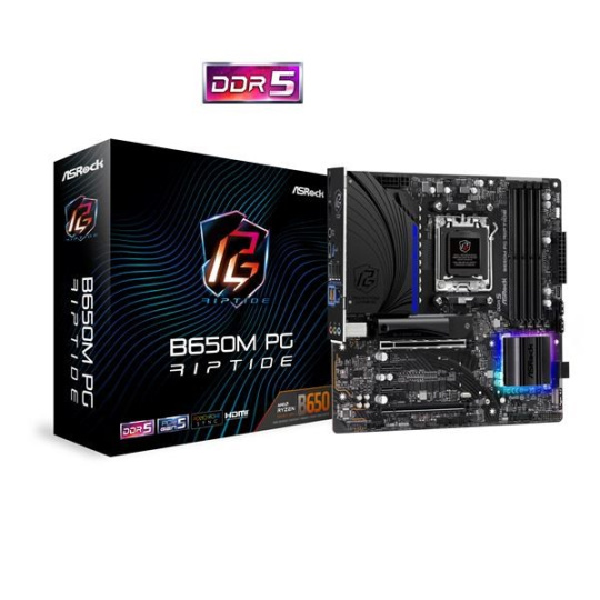 BAZAR - ASRock MB Sc AM5 B650M PG Riptide, AMD B650, 4xDDR5, 1xDP, 1xHDMI, mATX - Po opravě (Bez příšlušenství)