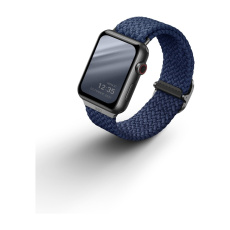 UNIQ Aspen Braided řemínek Apple Watch 46/45/44/42mm modrý