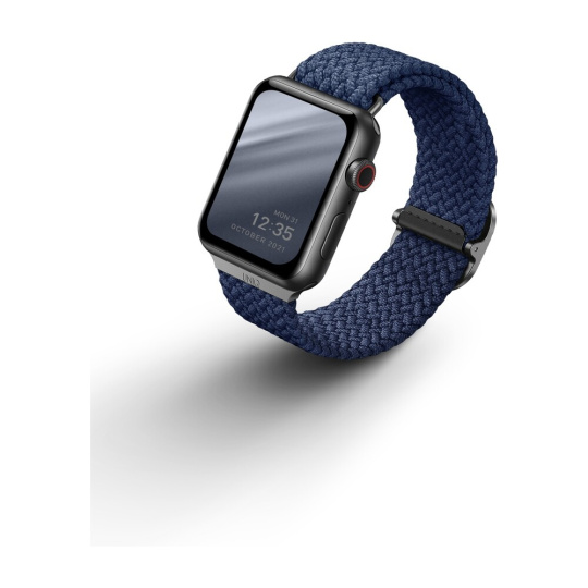 UNIQ Aspen Braided řemínek Apple Watch 46/45/44/42mm modrý