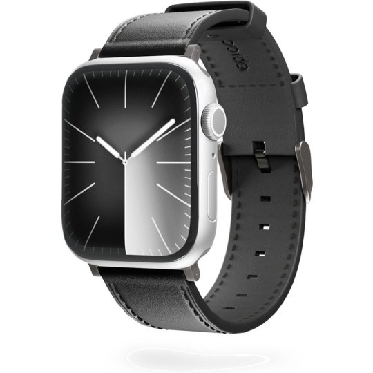Epico Watch kožený řemínek pro Apple Watch 42/44/45/49mm černý