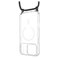 FIXED MagPure Neck kryt s černou šňůrkou na krk pro Apple iPhone 17 Pro Max