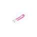 PremiumCord Kabel micro USB 2.0, A-B 0,2m magnetický, barva růžová