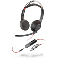 Poly Blackwire 5220 headset + 3.5mm Plug a USB-C/A adaptér