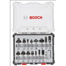 Bosch Smíšená sada tvarových fréz s vřetenem O 6 mm, 15 ks
