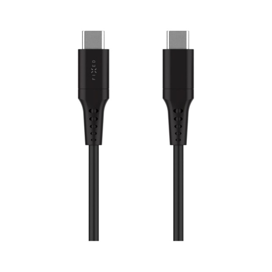 FIXED Liquid silicone USB-C/USB-C napájecí kabel 60W 0,3m černý
