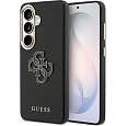 Guess PU 4G Resin Metal Logo kryt Samsung Galaxy S26 černý