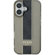 Guess IML Middle 4G Stripe kryt pro iPhone 16 černý