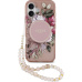 Guess IML Flowers Strap MagSafe kryt iPhone 17 růžový