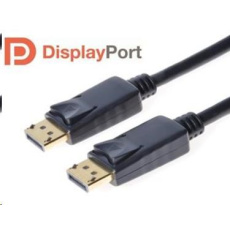 PREMIUMCORD DisplayPort 1.2 přípojný kabel M/M, zlacené konektory, 3m