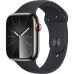 Apple Watch Series 9 Cellular 45mm Grafitová ocel s temně inkoustovým sportovním řemínkem S/M