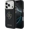 Guess PU Resin Logo kryt iPhone 17 Pro Max černý