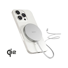 Epico UltraBase Qi2 Mag+ nabíječka stříbrná