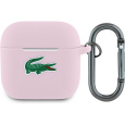 Lacoste Liquid Silicone Croc Logo pouzdro AirPods 4 růžové