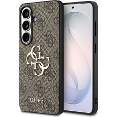 Guess PU 4G Metal Logo kryt Samsung Galaxy S26+ hnědý