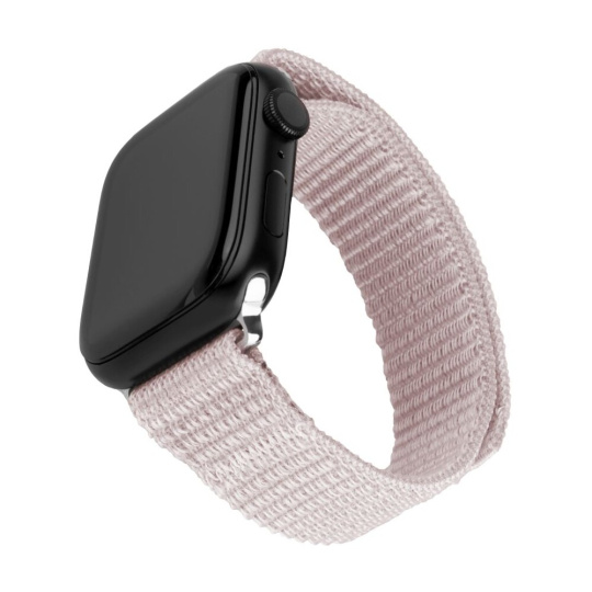 FIXED Nylon Sporty Strap řemínek Apple Watch 38/40/41mm, růžově zlatý