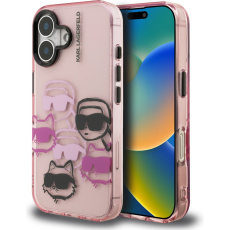 Karl Lagerfeld IML Multi K&CH Heads kryt iPhone 16 růžový