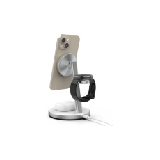 Mobile Origin (Qi2) MagSafe 3v1 nabíječka s GaN adaptérem (35W) bílá/stříbrná Mobile Origin (Qi2) MagSafe 3v1 nabíječka s GaN adaptérem (35W) bílá/stříbrná