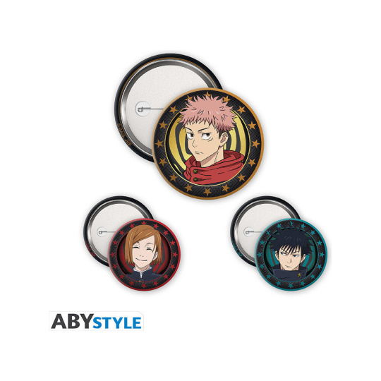 Odznáčky Abysse Corp Jujutsu Kaisen - Yuji, Megumi & Nobara