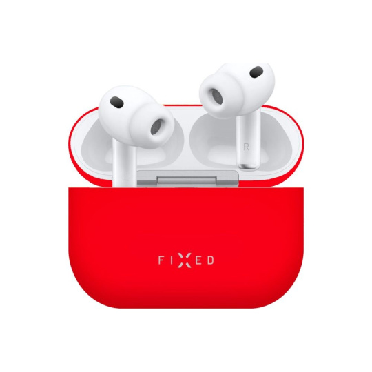 FIXED Silky silikonové pouzdro pro Apple AirPods Pro 3 červené