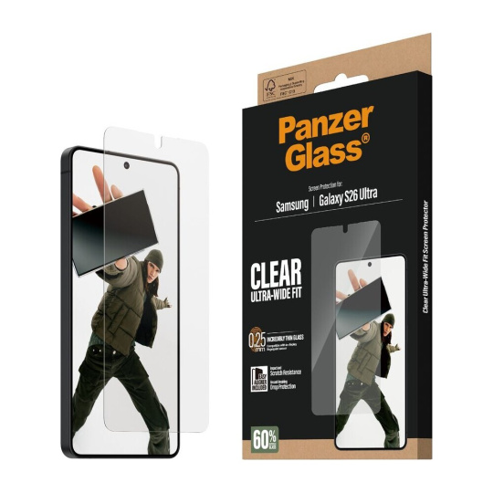 PanzerGlass® Ultra-Wide Fit sklo s instalačním rámečkem Samsung Galaxy S26 Ultra