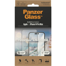 PanzerGlass™ Ultra-Wide Fit iPhone 14 Pro Max s Anti-reflexní vrstvou a instalačním rámečkem