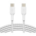 Belkin BOOST Charge Braided USB-C/USB-C napájecí kabel 60W 2m bílý