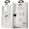 Karl Lagerfeld IML K&CH Heads Metal Frame MagSafe kryt iPhone 15 Pro Max čirý