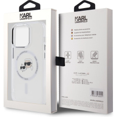Karl Lagerfeld IML K&CH Heads Metal Frame MagSafe kryt iPhone 15 Pro Max čirý