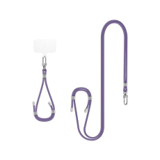 Spigen Universal Set 2 popruh a poutko s karabinou fialová