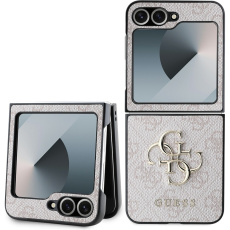 Guess PU 4G Metal Logo kryt Samsung Galaxy Z Flip 6 růžový