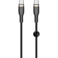 FIXED opletený kabel USB-C/USB-C (PD), 0,5m, USB 2.0, 100W, černý