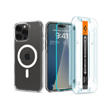 Spigen Ultra Hybrid MagSafe kryt + Glass tR EZ Fit Pack sklo iPhone 16 Pro Max white/clear Spigen Ultra Hybrid MagSafe kryt + Glass tR EZ Fit Pack sklo iPhone 16 Pro Max white/clear