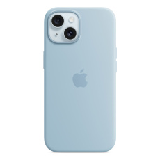Apple silikonový kryt s MagSafe na iPhone 15 světle modrý