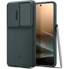 Spigen Optik Armor kryt Samsung Galaxy S26 Ultra zelený