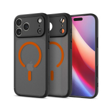 Spigen Ultra Hybrid MagSafe kryt iPhone 17 Pro frost black orange Spigen Ultra Hybrid MagSafe kryt iPhone 17 Pro frost black orange