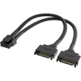 Akasa - Dual SATA na 8-Pin CPU Power Adapter Cable