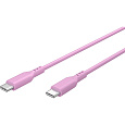 PremiumCord USB-C/USB-C napájecí kabel 60W 1,5m růžový
