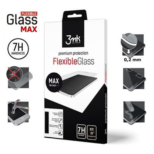 Hybridní sklo 3mk FlexibleGlass Max pro Apple iPhone 6 Plus, 6S Plus, bílá