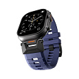 Epico Rubber Pro řemínek s nerezovým zapínáním pro Apple Watch 49/46/45/44/42mm modrý